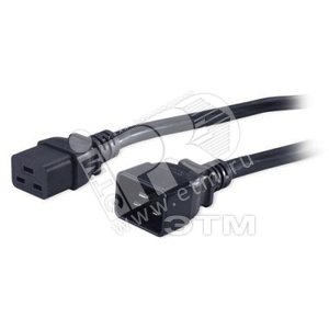 Кабель питания Hyperline PWC-IEC19-IEC20-3.0-BK IEC 320 C19-IEC 320 C20 (3x1.5) 16A 3 (43795) - Hyperline
