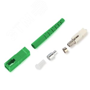 Коннектор клеевой FK-STD-SC/SA-SM-APC-GN-S3-GN SC/APC SM (для одномодо кабеля) (FK-STD-SC/SA-SM-APC-GN-) - Hyperline
