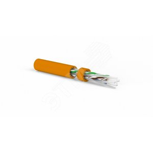 Кабель UUTP4-C6A-S23-IN-LSZH-OR-500 (500 м) витая пара неэкран.кат.6a (10GBE) - Hyperline