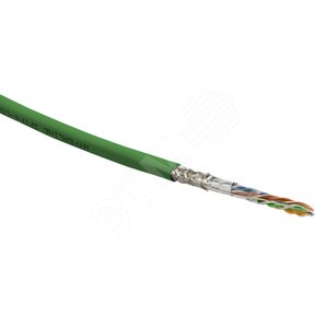 Кабель SFUTP4-C5E-S24-IN-LSZH-GN-305 (305 м) витая паракат.5e 4 пары (24 AWG) - Hyperline