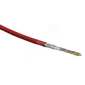 Кабель SFUTP4-C5E-S24-IN-LSZH-RD-305 (305 м) витая паракат.5e 4 пары (24 AWG) - Hyperline