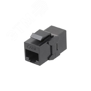 Проходной адаптер (coupler), RJ-45(8P8C) формата Keystone Jack, категория 6, 4 пары, черный | 444915 | Hyperline - Hyperline
