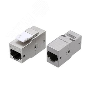 Адаптер CA2-KJ-C6A-SH-BK проходной (coupler) RJ-45(8P8C) формата Keystone Jack (CA2-KJ-C6A-SH-BK) - Hyperline