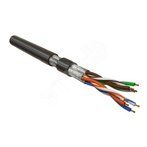 Кабель UFTP4-C6-P26-IN-LSZH-BK-100 (100 м)витая пара экранированная U/FTPкат.6 - Hyperline
