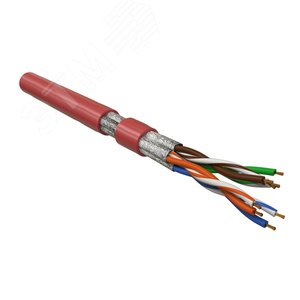 Кабель витая пара, экранированная U/FTP, категория 6, 4 пары (26 G), многожильный (patch), каждая пара в фольге, красный | 445086 | Hyperline - Hyperline