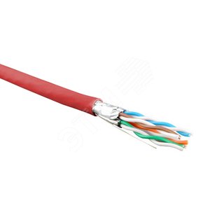 Кабель UFTP4-C6-S23-IN-LSZH-RD-500 (500 м) витая пара экранир U/FTPкат.6 4 пары - Hyperline