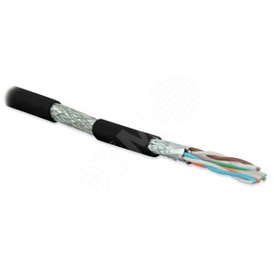 Кабель SFTP4-C6A-S23-IN-LSZH-BK-500 (500 м) витая параэкраниров. (S/FTP)кат.6a - Hyperline