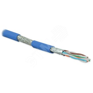 Кабель SFTP4-C6A-S23-IN-LSZH-BL-500 (500 м) витая пара экраниров.(S/FTP)кат.6a - Hyperline