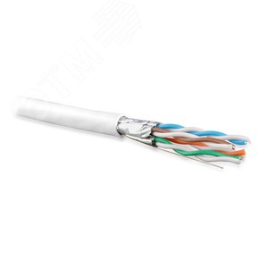 Кабель витая пара U/FTP, категор. 6a (10GBE), 4 пары (23 G), одножильный (solid), каждая пара в экране, без общего экрана, белый | 445119 | Hyperline - Hyperline
