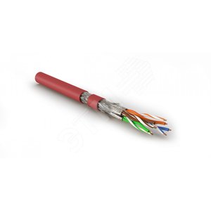 Кабель витая пара, экранир. S/FTP, категор. 8.1 (Класс I, 2000MHz), 4 пары (23 G), одножиль, (нг(А)-HF), –40°C – +80°C, красный | 445172 | Hyperline - Hyperline