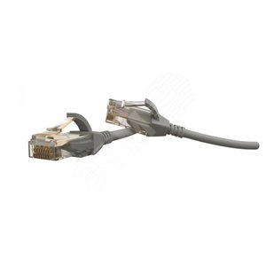 Патч-корд PC-LPT-UTP-RJ45-RJ45-C6-2M-LSZH-GY U/UTP категория 6 2 м серый - Hyperline