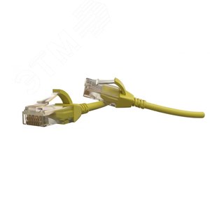 Патч-корд PC-LPT-UTP-RJ45-RJ45-C6-1M-LSZH-YL U/UTP категория 6 1 м желтый - Hyperline
