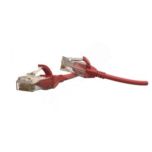 Патч-корд PC-LPT-UTP-RJ45-RJ45-C6-2M-LSZH-RD U/UTP категория 6 2 м красный - Hyperline