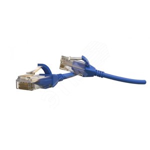 Патч-корд PC-LPT-UTP-RJ45-RJ45-C6-1.5M-LSZH-BL U/UTP категория 6 1.5 м синий - Hyperline