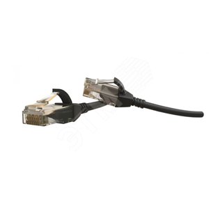 Патч-корд PC-LPT-UTP-RJ45-RJ45-C6-3M-LSZH-BK U/UTP категория 6 3 м черный - Hyperline