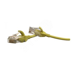 Патч-корд PC-LPT-UTP-RJ45-RJ45-C6-5M-LSZH-YL U/UTP категория 6 5 м желтый - Hyperline