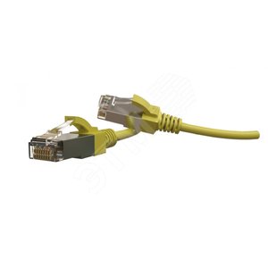 Патч-корд PC-LPT-SFTP-RJ45-RJ45-C6-1.5M-LSZH-YL S/FTP категория 61.5 м желтый - Hyperline
