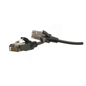 Патч-корд PC-LPT-SFTP-RJ45-RJ45-C6-2M-LSZH-BK S/FTP категория 6 2 м черный (445773) - Hyperline