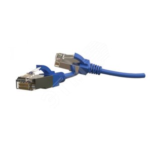 Патч-корд PC-LPT-SFTP-RJ45-RJ45-C6-2M-LSZH-BL S/FTP категория 6 2 м синий - Hyperline
