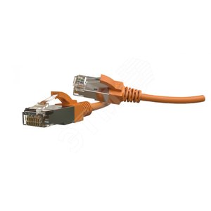Патч-корд PC-LPT-SFTP-RJ45-RJ45-C6A-2M-LSZH-OR S/FTP категория 6a2 моранжевый - Hyperline