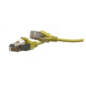 Патч-корд PC-LPT-SFTP-RJ45-RJ45-C6A-2M-LSZH-YL S/FTP категория 6a2 м желтый - Hyperline