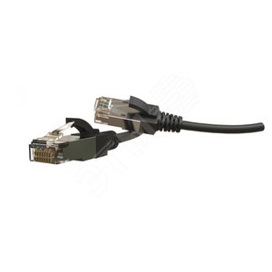 Патч-корд PC-LPT-SFTP-RJ45-RJ45-C6A-5M-LSZH-BK S/FTP категория 6a5 м черный - Hyperline