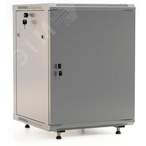 Шкаф настенный 19-дюймовый (19"), 18U, 920x600х450мм, метал передняя дверь с замком, две боковые панели,серый (разобранный) | 452022 | Hyperline - Hyperline