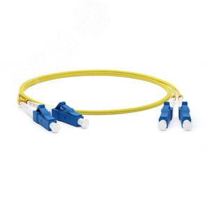 Патч-корд FC-D2-9A1-LC/UR-LC/UR-H-2M-LSZH-YL  волоконно-оптический (шнур) SM (FC-D2-9A1-LC/UR-LC/UR-H) - Hyperline