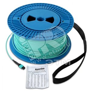 Сборка кабельная волоконно-оптическая транковая MTP (мама)- MTP (мама) 12 волокон 50/125 (OM3) 40/100G комплект для протяжки 40/100G LSZH внутренний 10 м