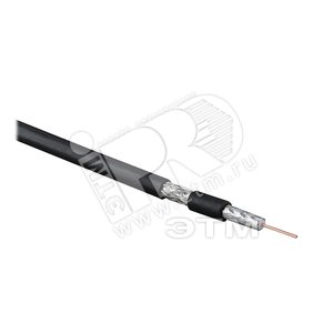 Кабель коаксиальный RG-6, 75 Ом (ТВ, CATV), жила - 18 G, внешний диаметр 6.9мм, (бухта 500 м) | 49048 | Hyperline - Hyperline