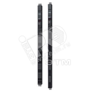 Блок розеток управляемый MS-PDU серия C у 16 розеток DIN49440 Schuko 110/220V 16А кабель 2.5 м черный - Hyperline