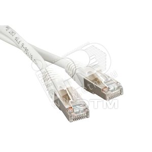 Патч-корд STP Cat.5е 15 м экранированный белый - Hyperline