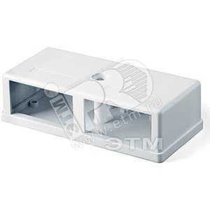 Корпус настенной розетки для 2-* вставок 25*50 на узкой стороне белый - Hyperline