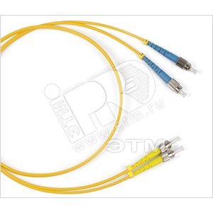 Патч-корд волоконно-оптический (шнур) SM 9/125 (OS2) ST/APC-FC/APC duple* LSZH 5 м - Hyperline