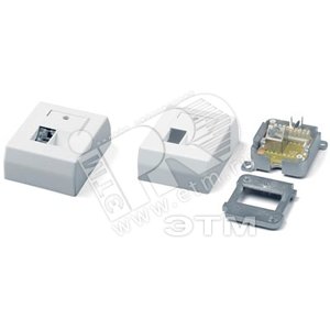 Розетка RJ-45 SB-GTS1-8P8C-C5E-SH-WH - Hyperline