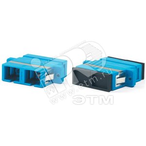 Адаптер DSC-DSC-SM проходной SC-SC duplex SM пластмассовый синий - Hyperline