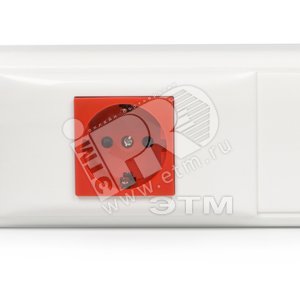 Розетка 2P+T Mosaic немецкий стандарт 45*45мм белый - Hyperline