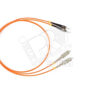 Патч-корд волоконно-оптический (шнур) MM 62.5/125 ST-SC 2мм duplex LSZH (3м) (239531)