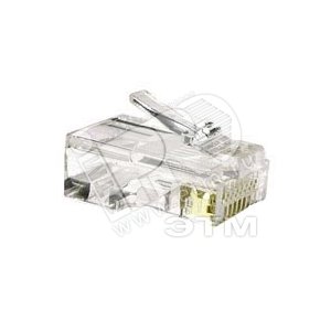Разъем RJ-458P8C под витую пару категория 5e  универсальный  100 шт (49377)