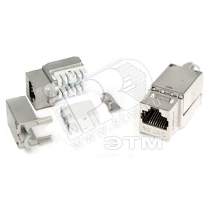 Вставка Keystone Jack RJ-45(8P8C) категория 6 экранированная 110 IDC заделка с помощью NE-TOOL белая (46369)