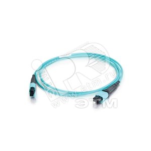 Патч-корд волоконно-оптический MTP (мама)-MTP (мама) 12 волокон 50/125 (OM3) 10Gig LSZH 10 м (46798)