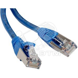 Промышленный патч-корд UTP IP67 категория 5e с защитными крышками 1 м черный - Hyperline