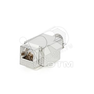 Вставка Keystone Jack RJ-45(8P8C) категория 5e экранированная Dual IDC(110&Krone type) белая - Hyperline