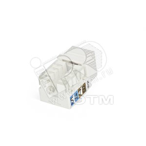Вставка KJ2-8P8C-C6-90-WH RJ-45(8P8C) категория 6 Dual IDC белая - Hyperline