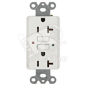 (RAL 9010) Модуль с 2 силовыми розетками (110В) американский стандарт - Hyperline