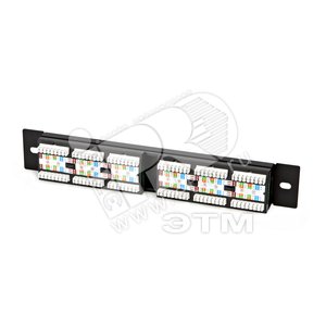Патч-панель 19 1U 50 портов RJ-45 категория 5 Dual IDC (комп. раскладка 2 пары на порт 1236) (20341)
