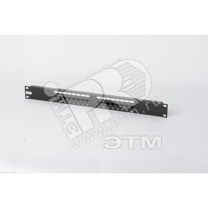 Патч-панель 19 1U 16 портов RJ-45 категория 6 Dual IDC (задний кабельный организатор в комплекте) (19740) - Hyperline