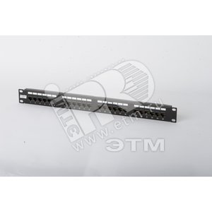 Патч-панель PP2 19 24 8P8C C6 110 19 1U RJ45 категория 6 Dual IDC (задний кабельный организатор) (19741) - Hyperline