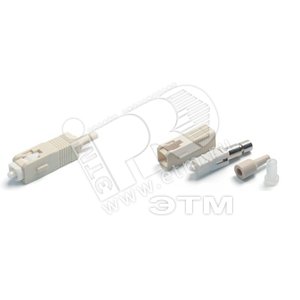Разъем клеевой SC MM(для многомодового кабеля) 0.9 мм simple* (белый) - Hyperline