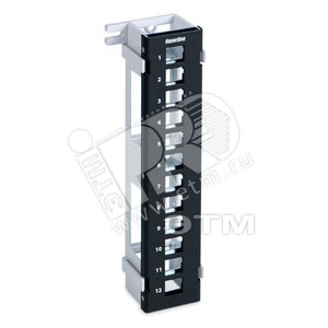 Модульная настенная патч-панель на 12 портов для модулей Keystone Jack с подставкой (37788)